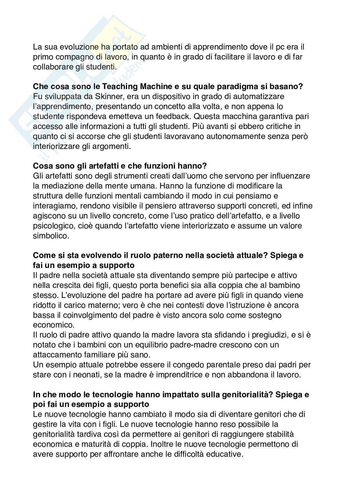 Paniere Psicologia dello sviluppo e psicologia dell'educazione - Risposte aperte - aggiornato (2026) Pag. 36