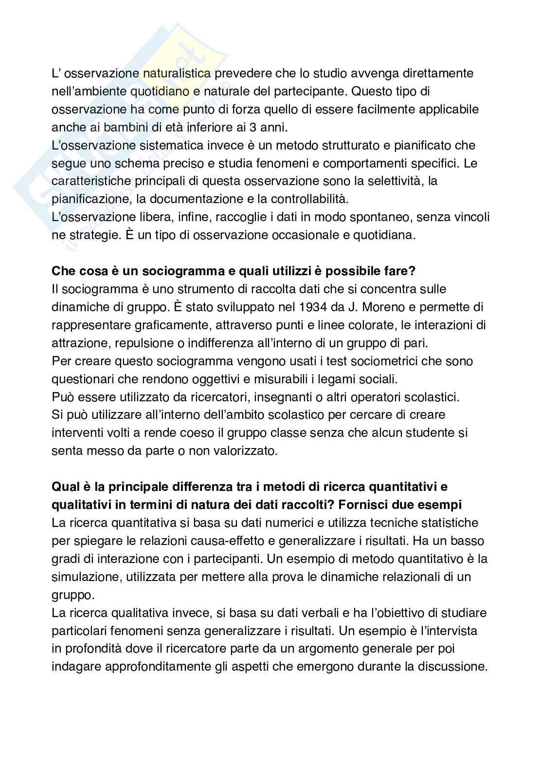 Paniere Psicologia dello sviluppo e psicologia dell'educazione - Risposte aperte - aggiornato (2026) Pag. 6