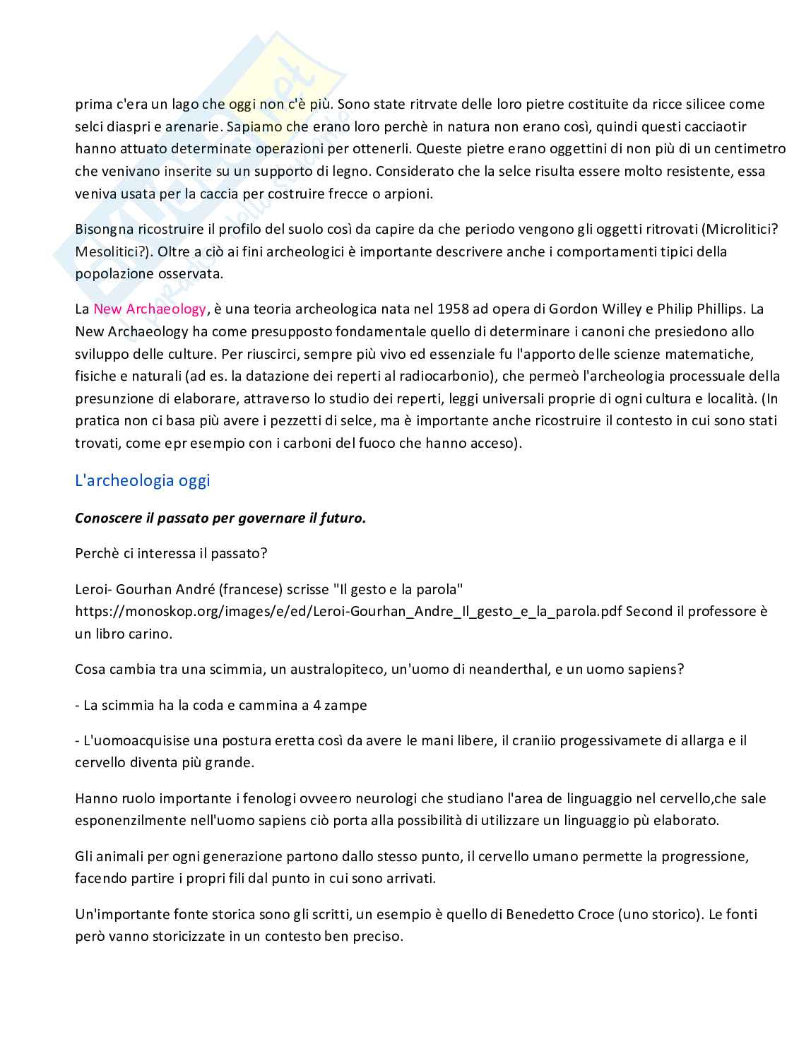 Antropologia e scavo geoarcheologico Pag. 2
