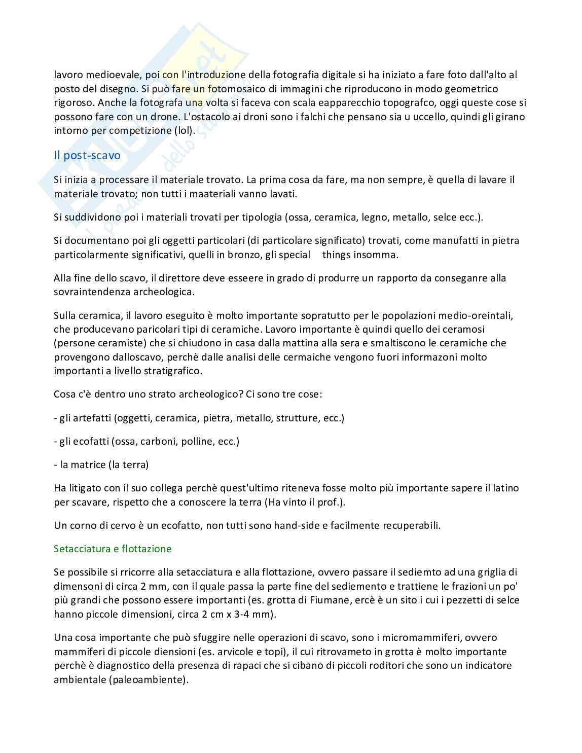 Antropologia e scavo geoarcheologico Pag. 21