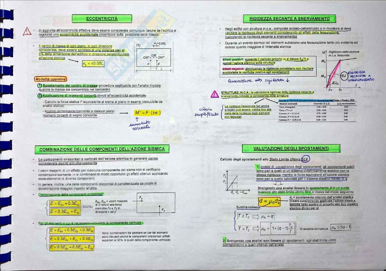 Progetto in zona sismica - Appunti Teoria - Parte 2 Pag. 26