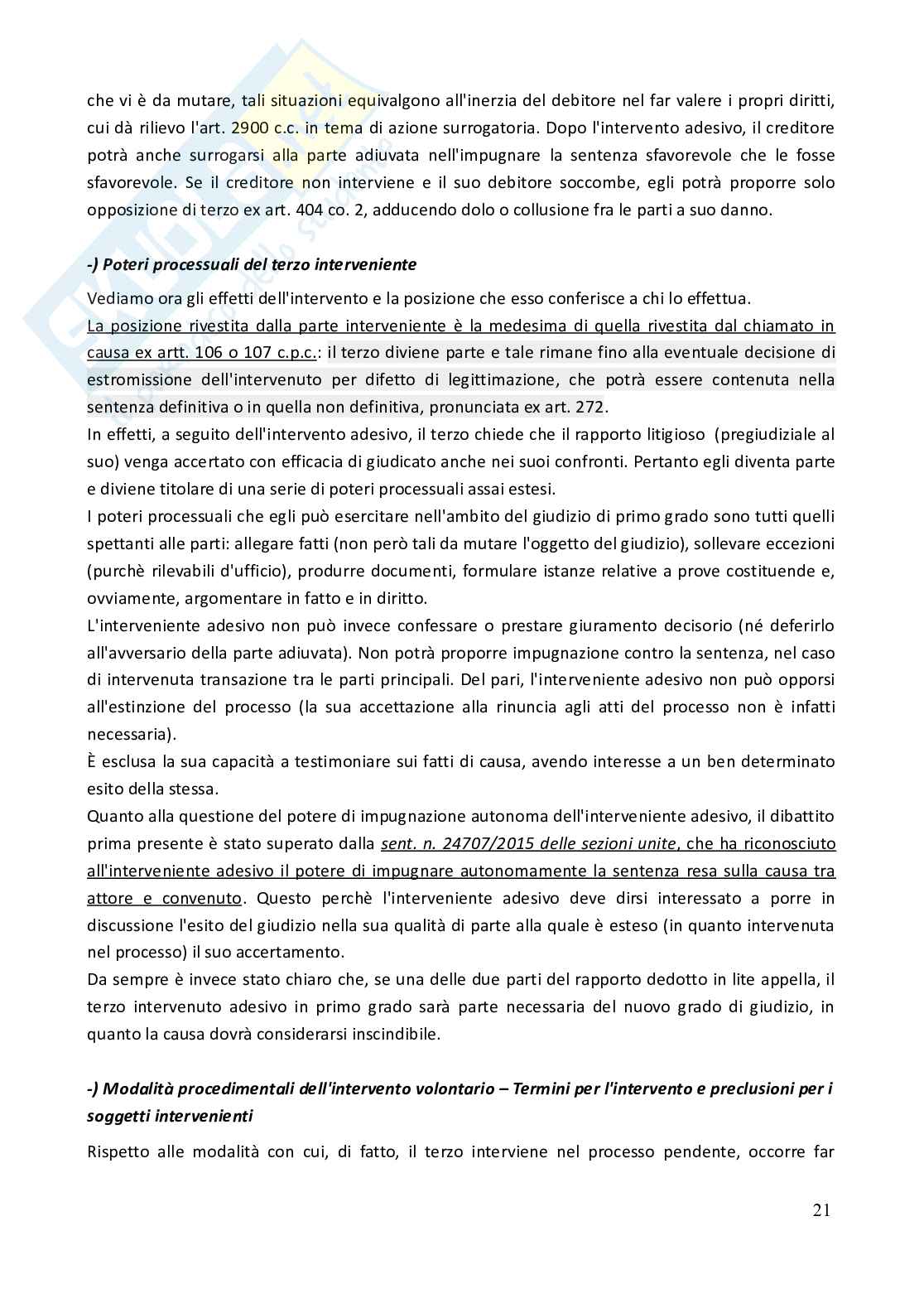 Riassunto esame Diritto processuale civile, Prof. Salvaneschi Laura Eugenia Maria, libro consigliato Spiegazioni di diritto processuale civile - Vol. 2 (2023), Consolo Pag. 21