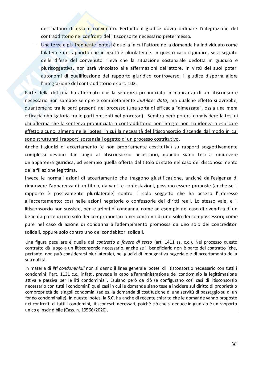 Riassunto esame Diritto processuale civile, Prof. Salvaneschi Laura Eugenia Maria, libro consigliato Spiegazioni di diritto processuale civile - Vol. 2 (2023), Consolo Pag. 36