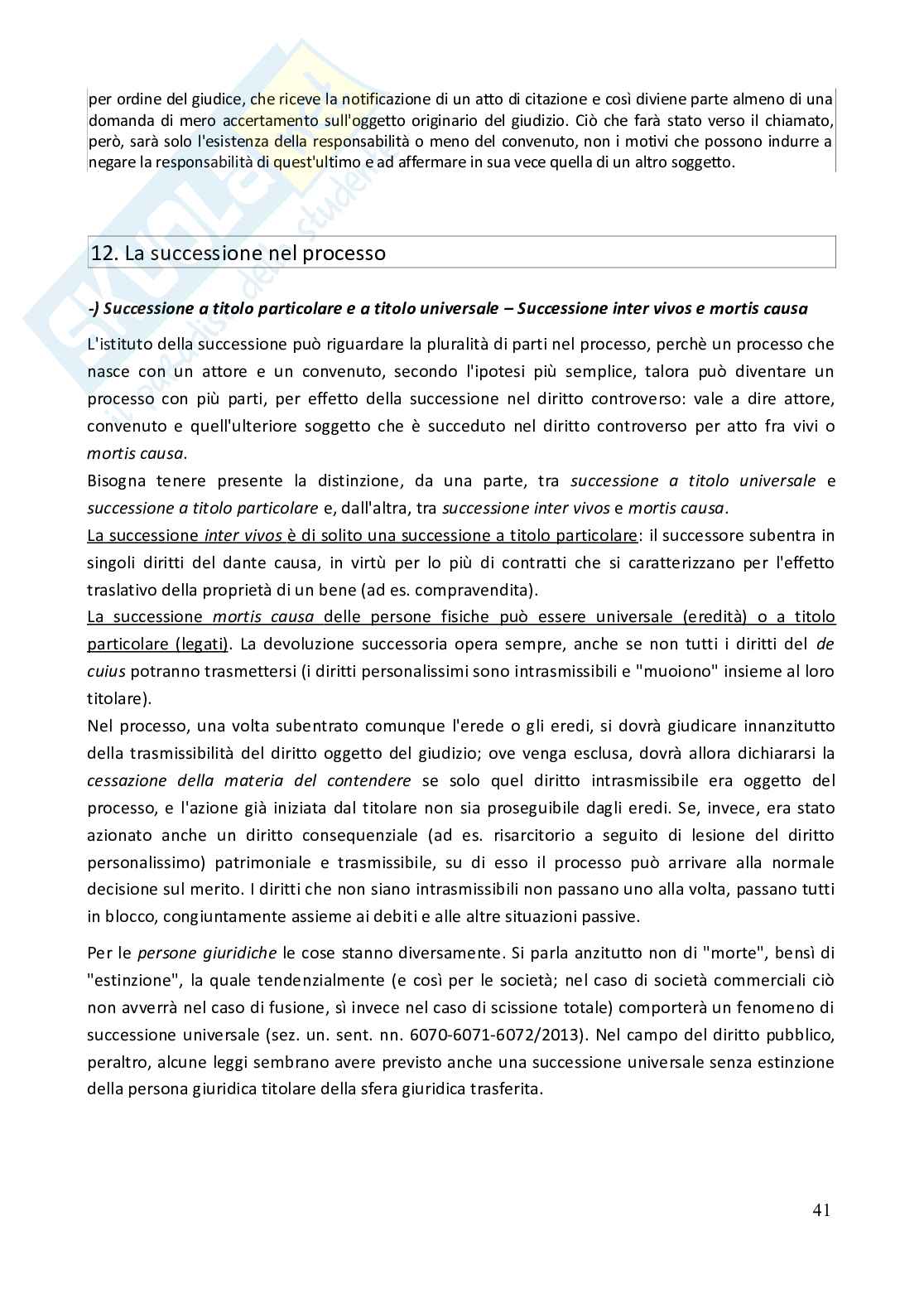 Riassunto esame Diritto processuale civile, Prof. Salvaneschi Laura Eugenia Maria, libro consigliato Spiegazioni di diritto processuale civile - Vol. 2 (2023), Consolo Pag. 41