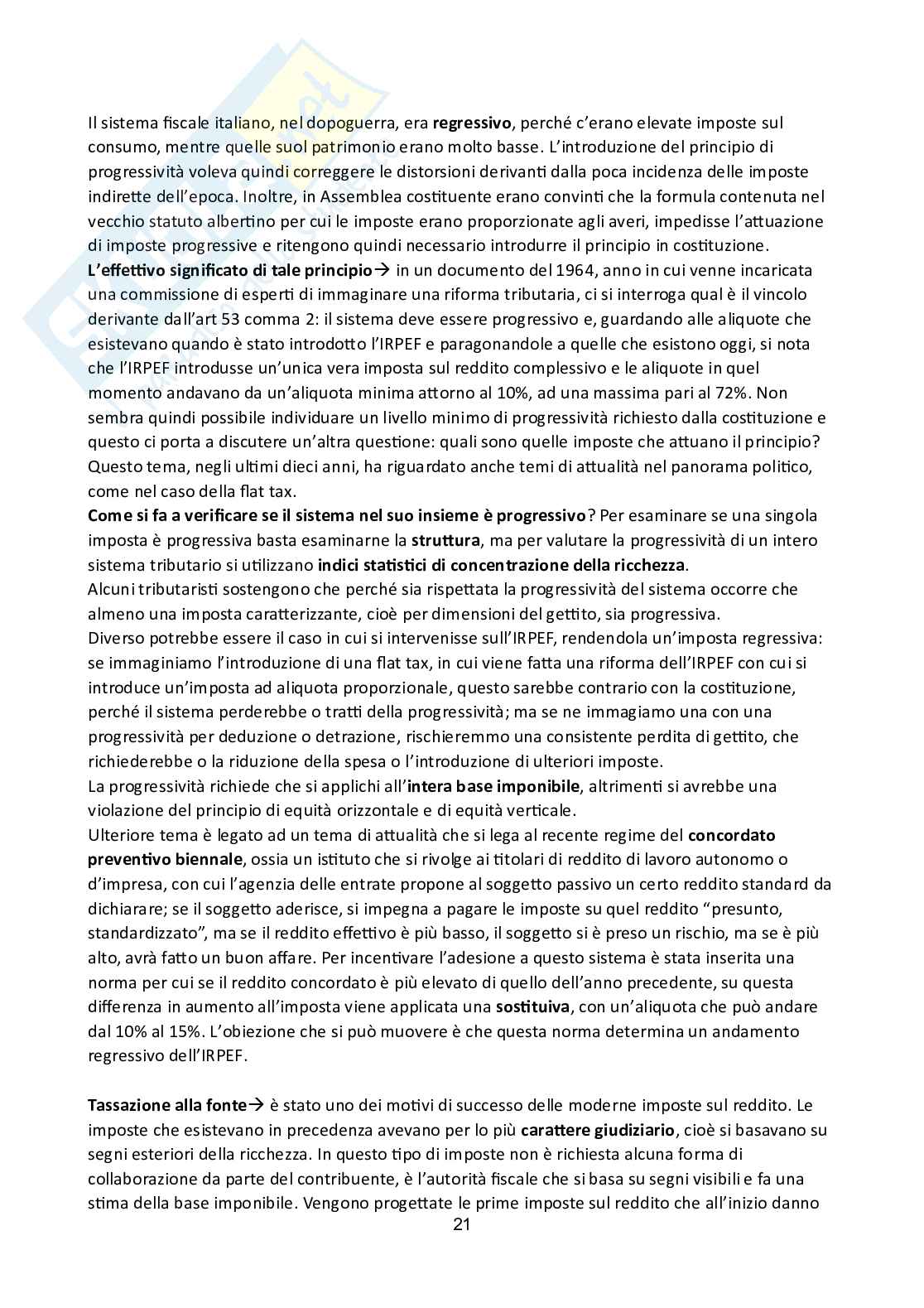 Appunti di lezioni di Diritto tributario, basate sul manuale Fondamenti di diritto tributario - Seconda edizione Pag. 21
