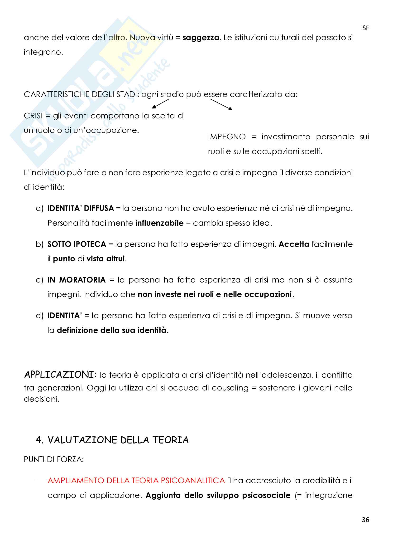 Riassunto esame Psicologia dello sviluppo, Prof.Bracaglia, libro consigliato Teorie dello sviluppo psicologico, Miller Pag. 36