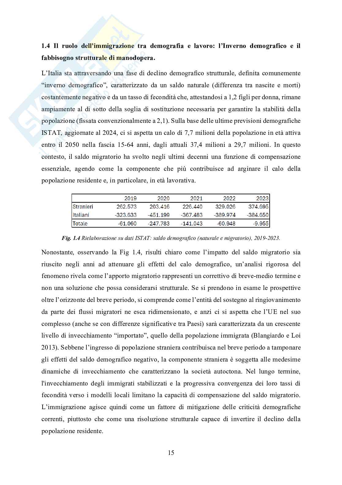 Politiche migratorie in Italia: l'asimmetria tra frame securitario e necessità demografico-occupazionali Pag. 21