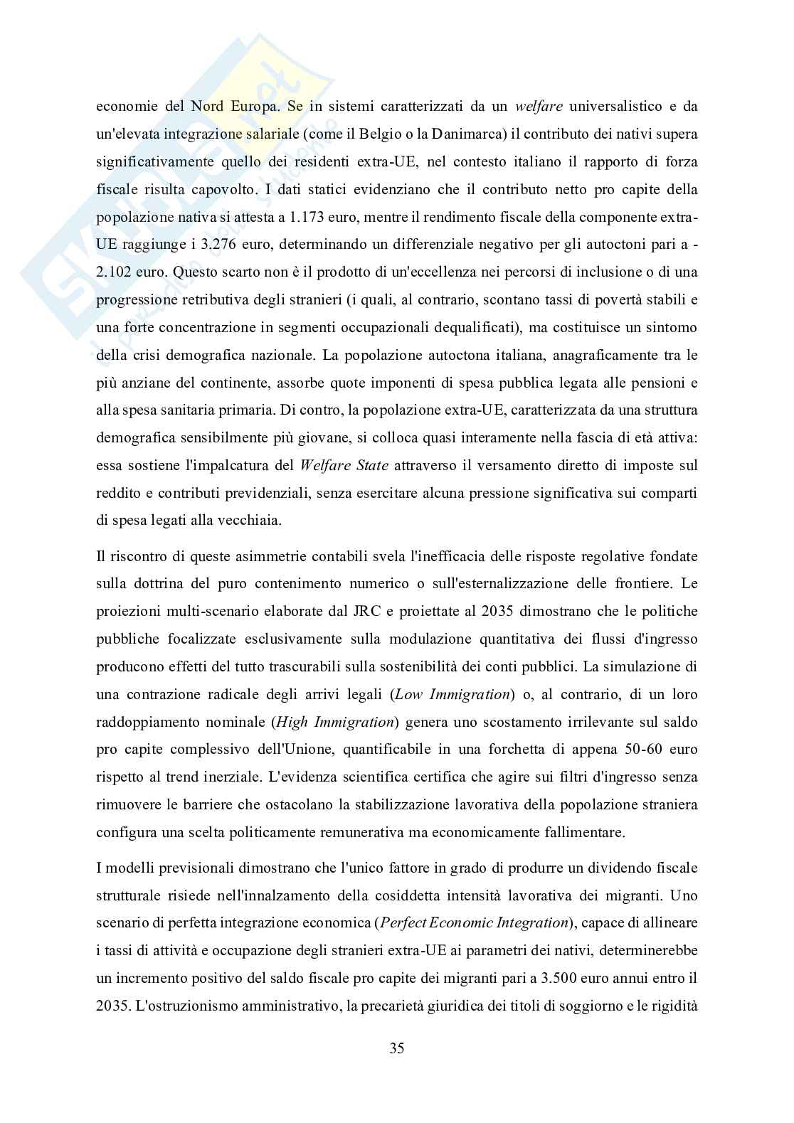Politiche migratorie in Italia: l'asimmetria tra frame securitario e necessità demografico-occupazionali Pag. 41