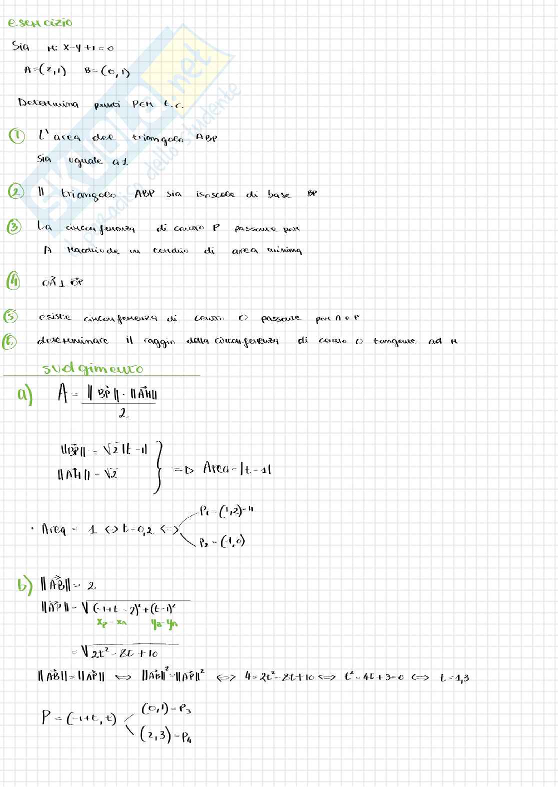 Appunti lezione Geometria e algebra lineare, anno 2024-2025   Pag. 1