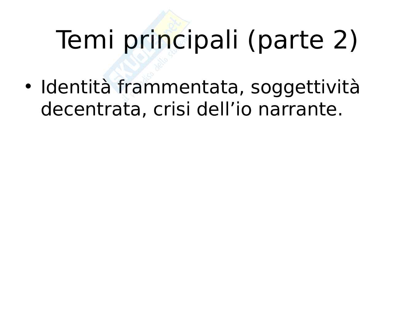 Postmodernismo italiano – Letteratura e narrativa contemporanea Pag. 11