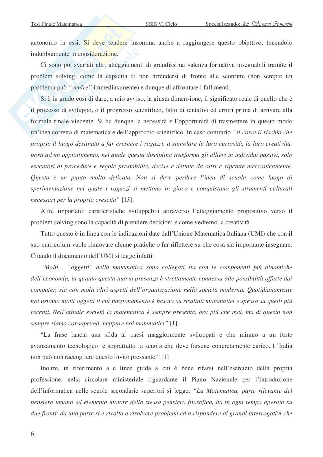 Un approccio al problem solving Pag. 6