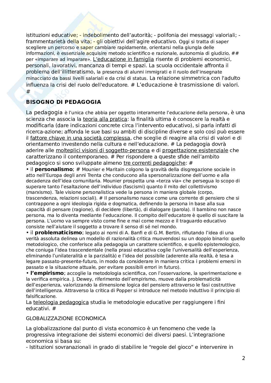 Appunti di Didattica della pedagogia interculturale del 2023  Pag. 2