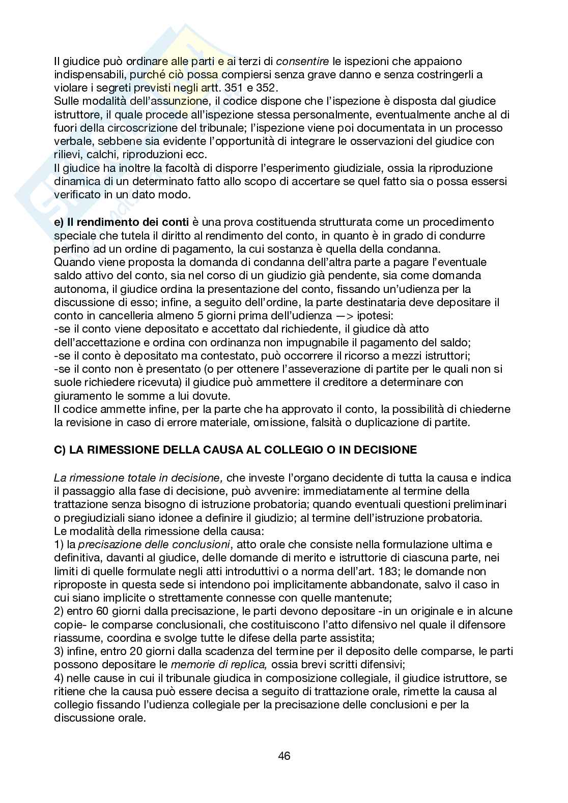 Riassunto esame Diritto processuale civile, Prof. Vincre Simonetta Maria Pia, libro consigliato Corso di diritto processuale civile , Mandrioli, Carratta Pag. 46