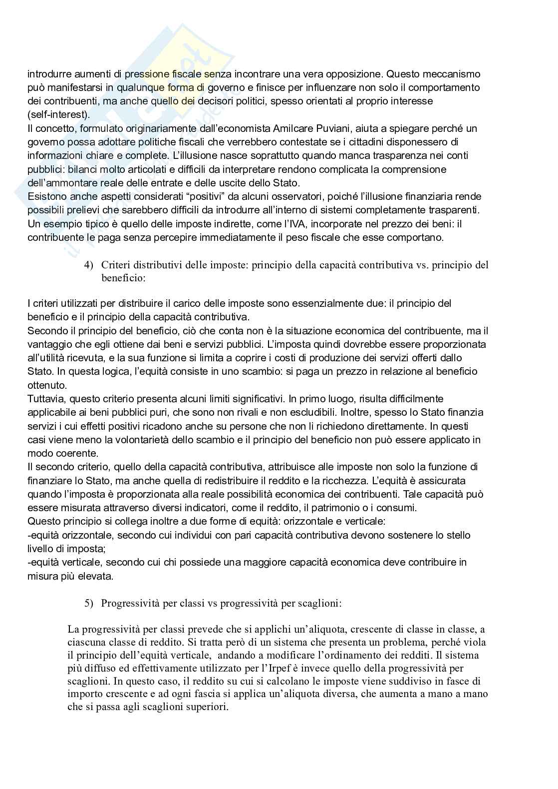 Esercitazione secondo modulo esame Scienza delle finanze  Pag. 2