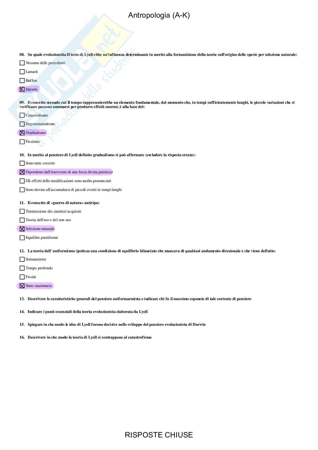 Antropologia, AK - Paniere compilato Pag. 21