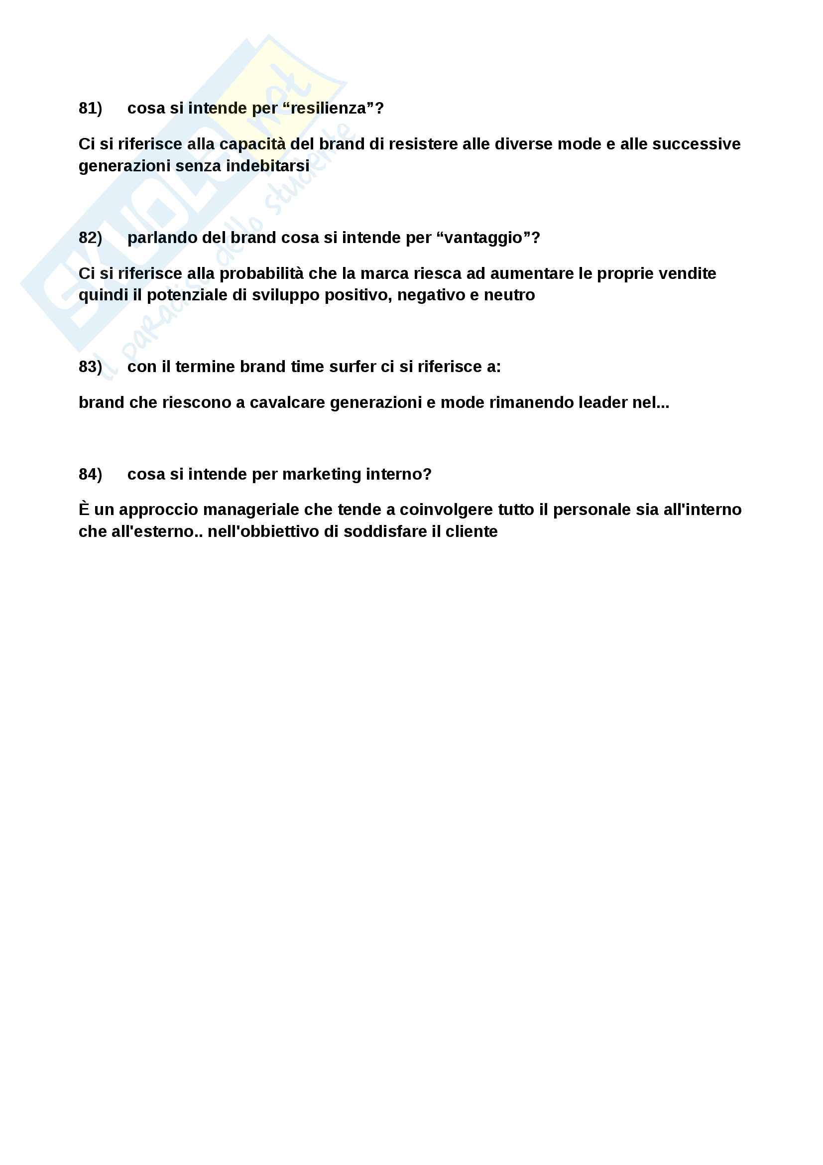 Domande Marketing, Marketing, anno 2017 Pag. 21
