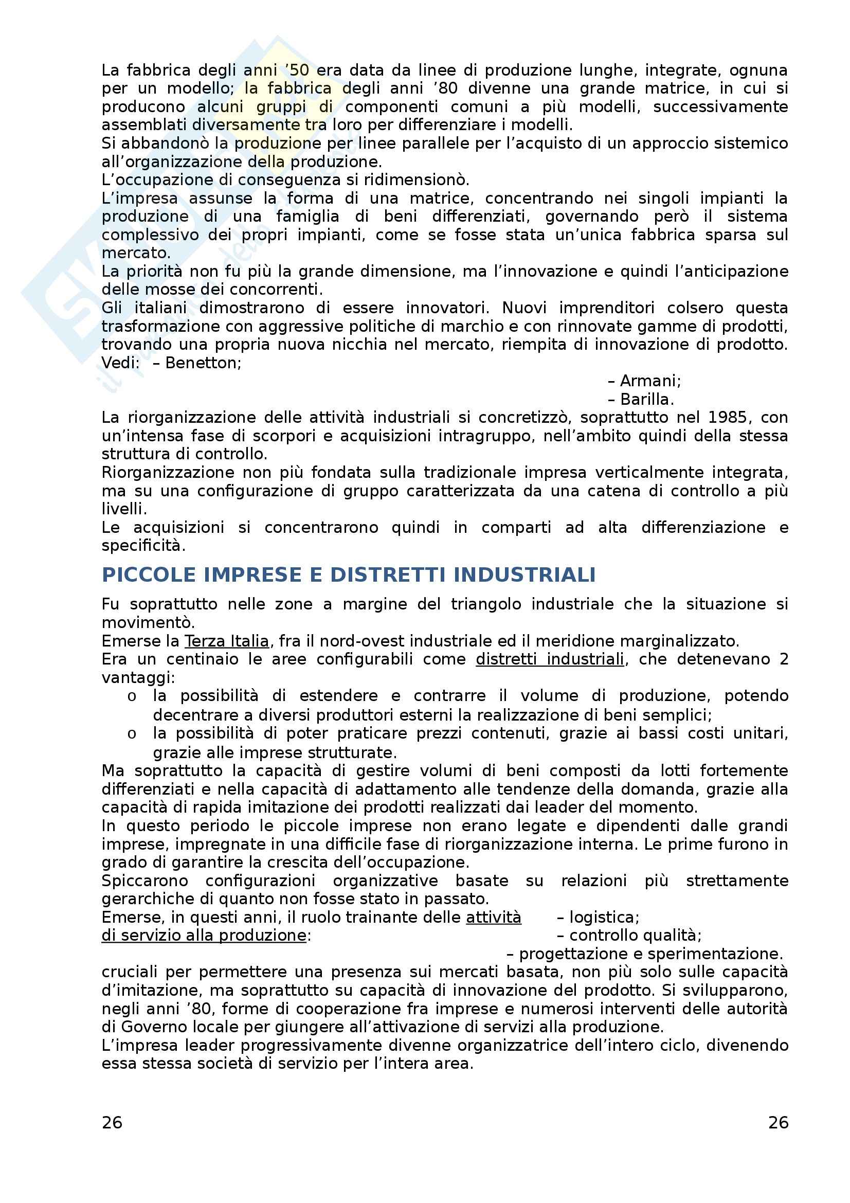 Riassunto esame Storia dell'industria, prof. Cafarelli, libro consigliato La rincorsa frenata, Bianchi Pag. 26