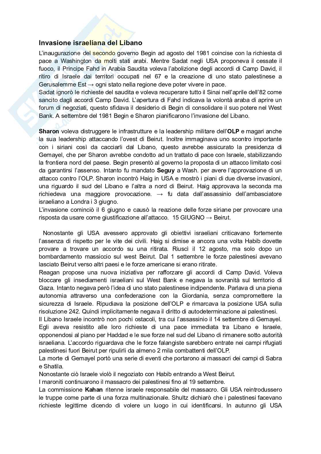 Riassunto esame Storia contemporanea dei paesi arabi b, Prof. Guazzone Laura, libro consigliato Storia contemporanea del Mondo arabo - I paesi arabi dall'impero ottomano ad oggi, Charles D. Smith Pag. 21