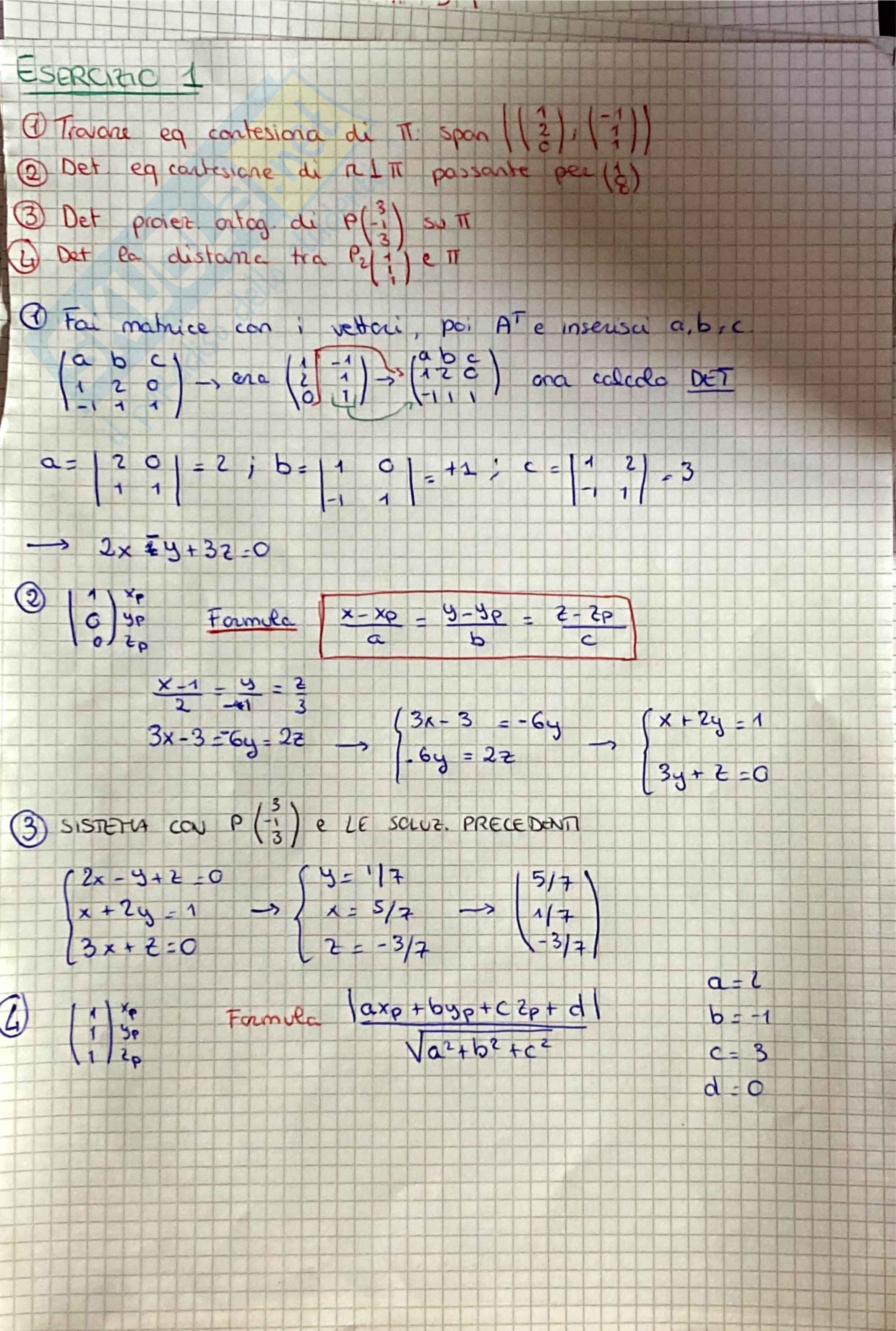 Esame Di Algebra Lineare E Geometria