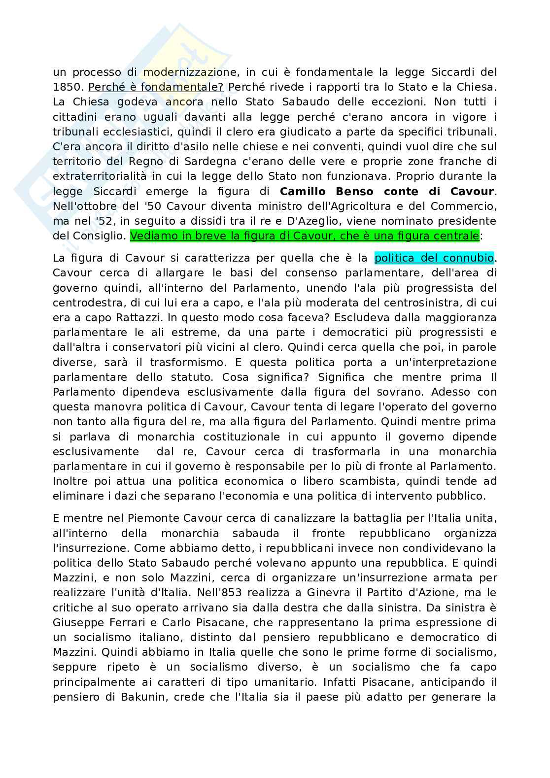 Trasformazioni culturali, sociali e politiche nell’Ottocento Pag. 2
