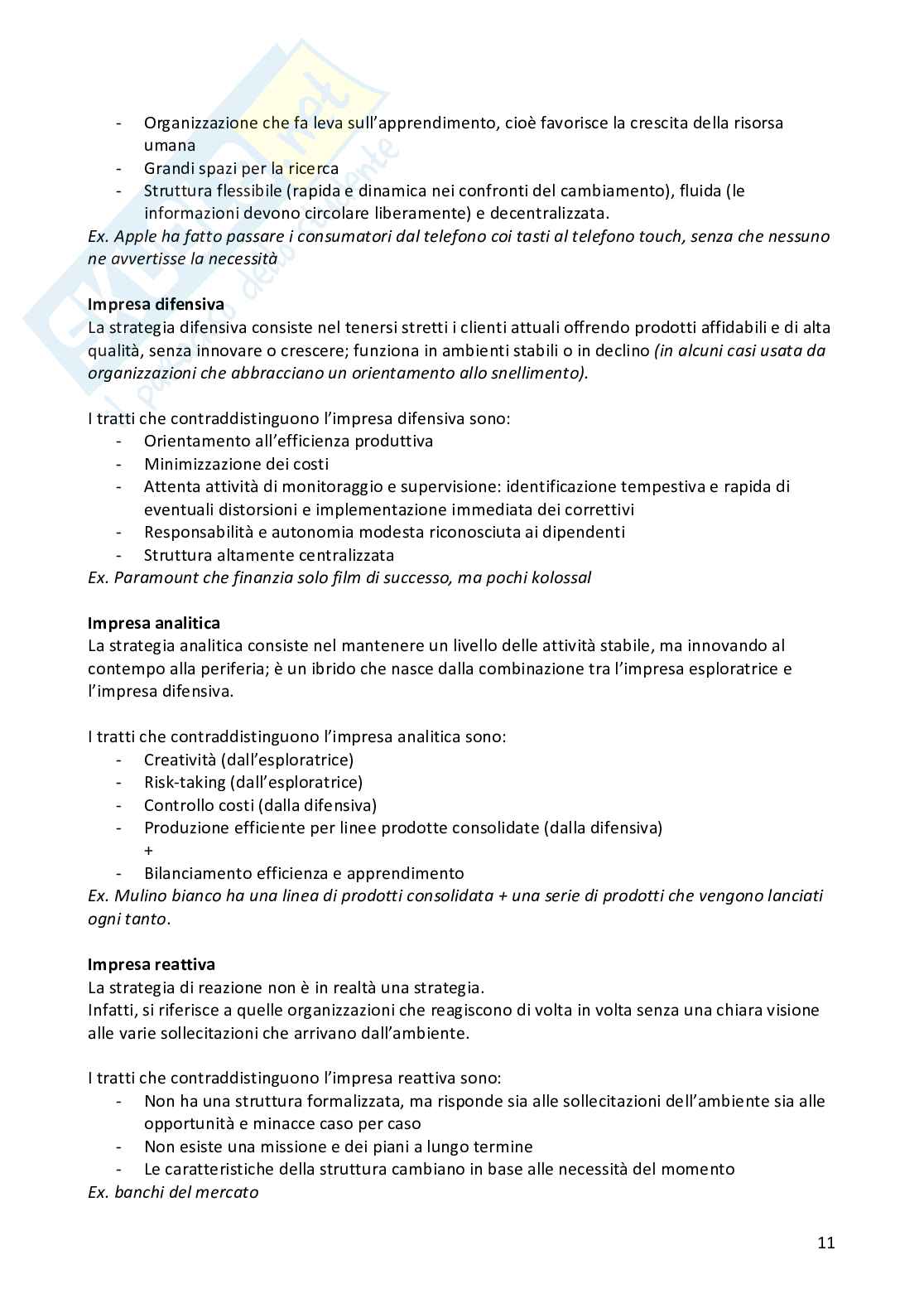 Organizzazione d'impresa Pag. 11