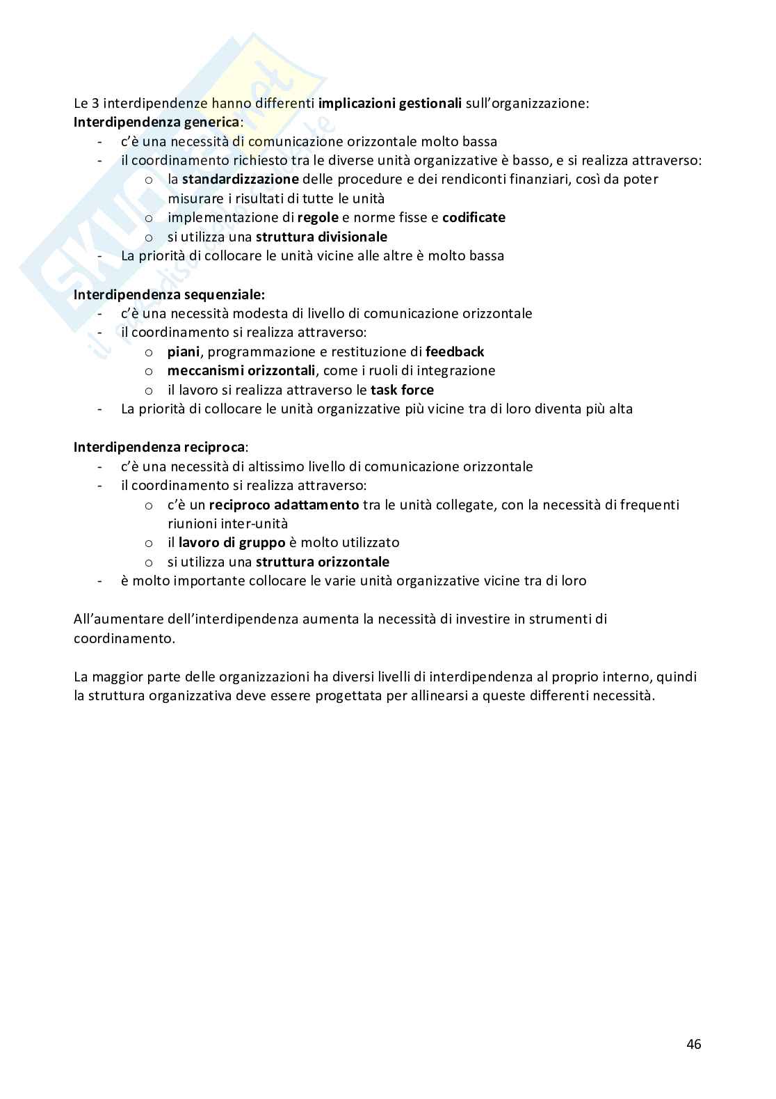 Organizzazione d'impresa Pag. 46