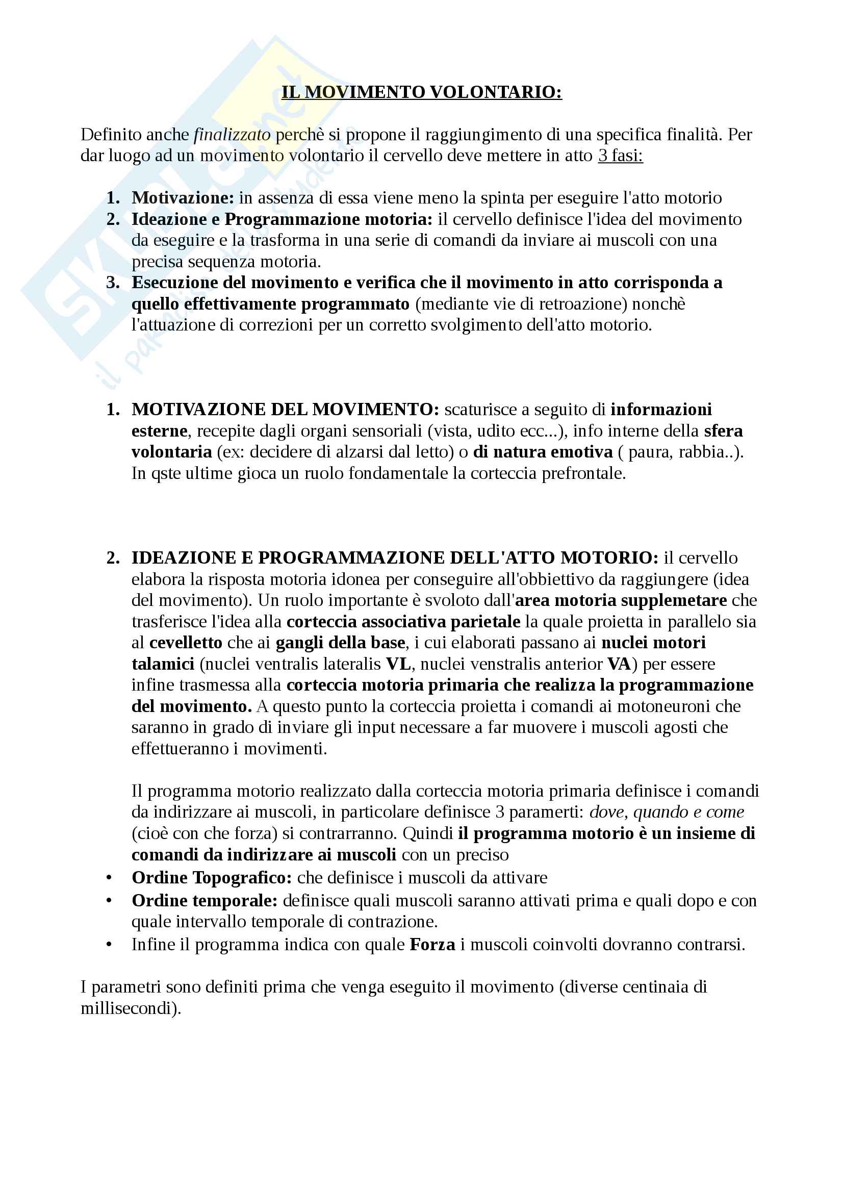 Movimento volontario Pag. 1