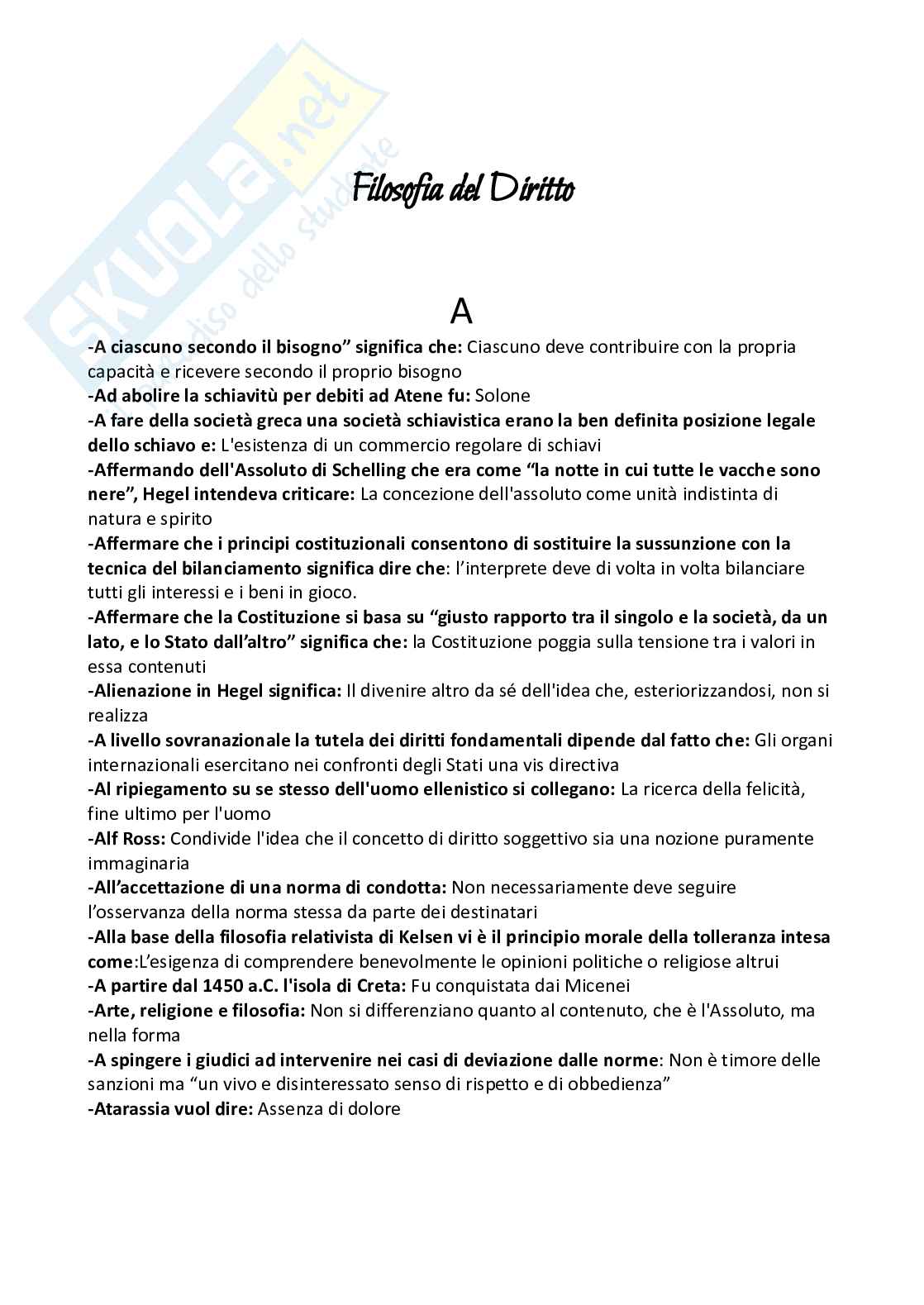 Paniere nuovo (2026) di Filosofia del diritto  Pag. 2