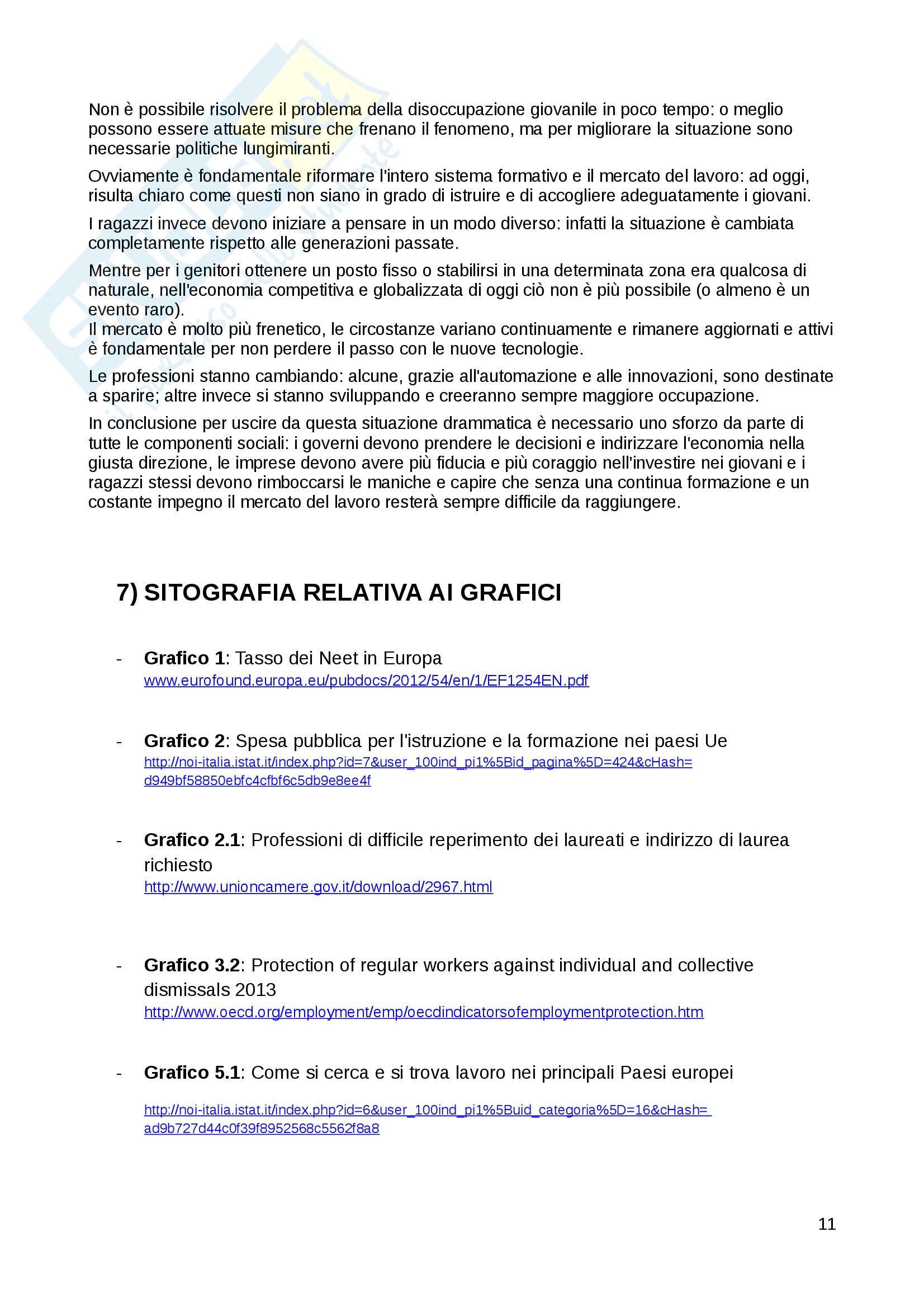 Rimedi per la disoccupazione giovanile, Politica economica Pag. 11