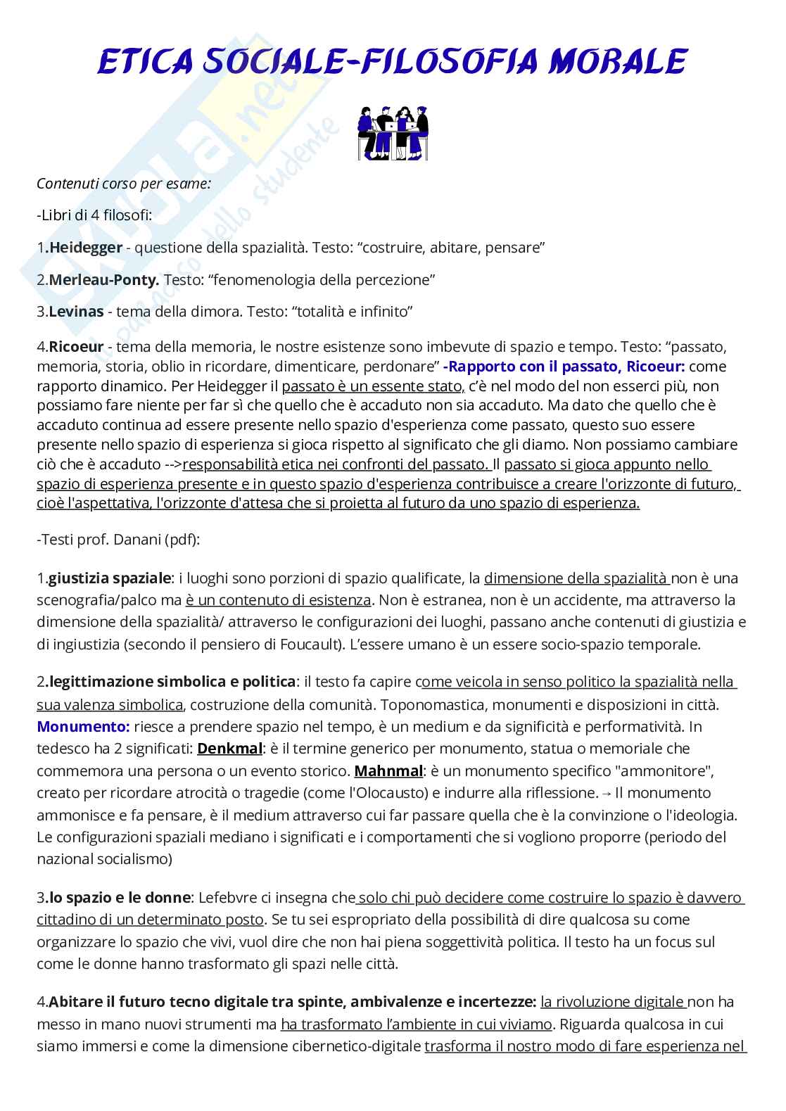 Etica sociale, filosofia morale e spazio pubblico Pag. 1