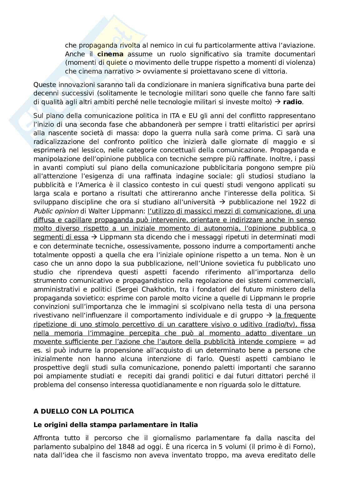 Storia del giornalismo e della comunicazione politica Pag. 16