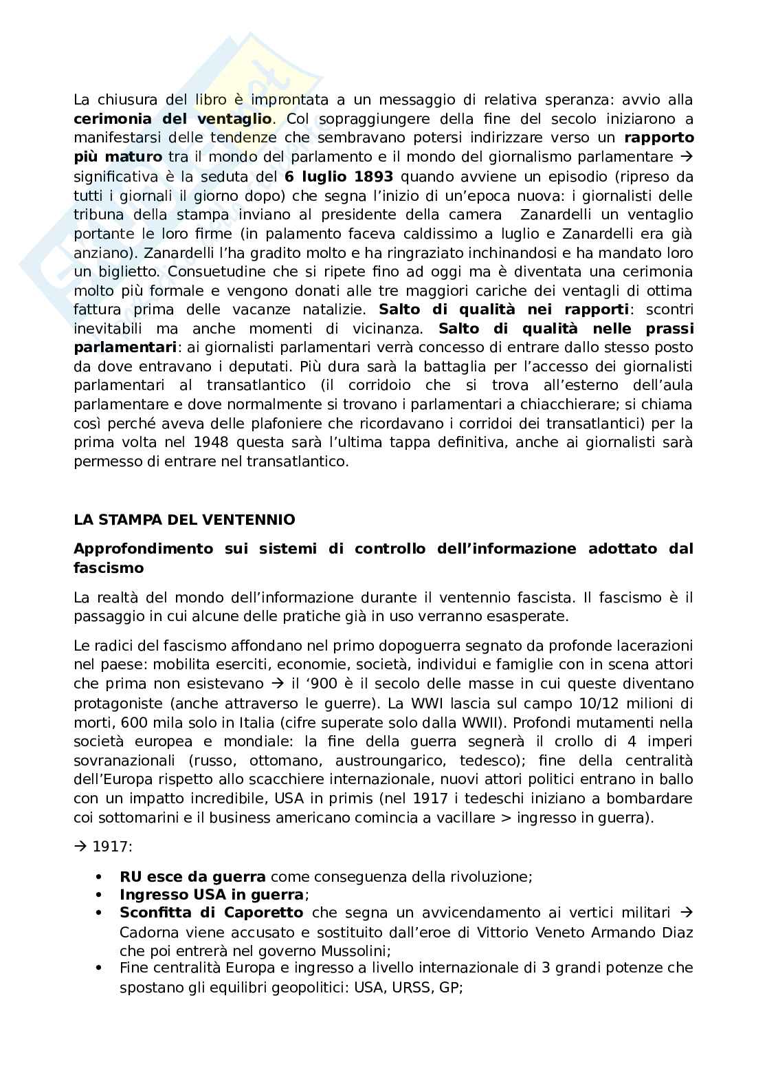 Storia del giornalismo e della comunicazione politica Pag. 31
