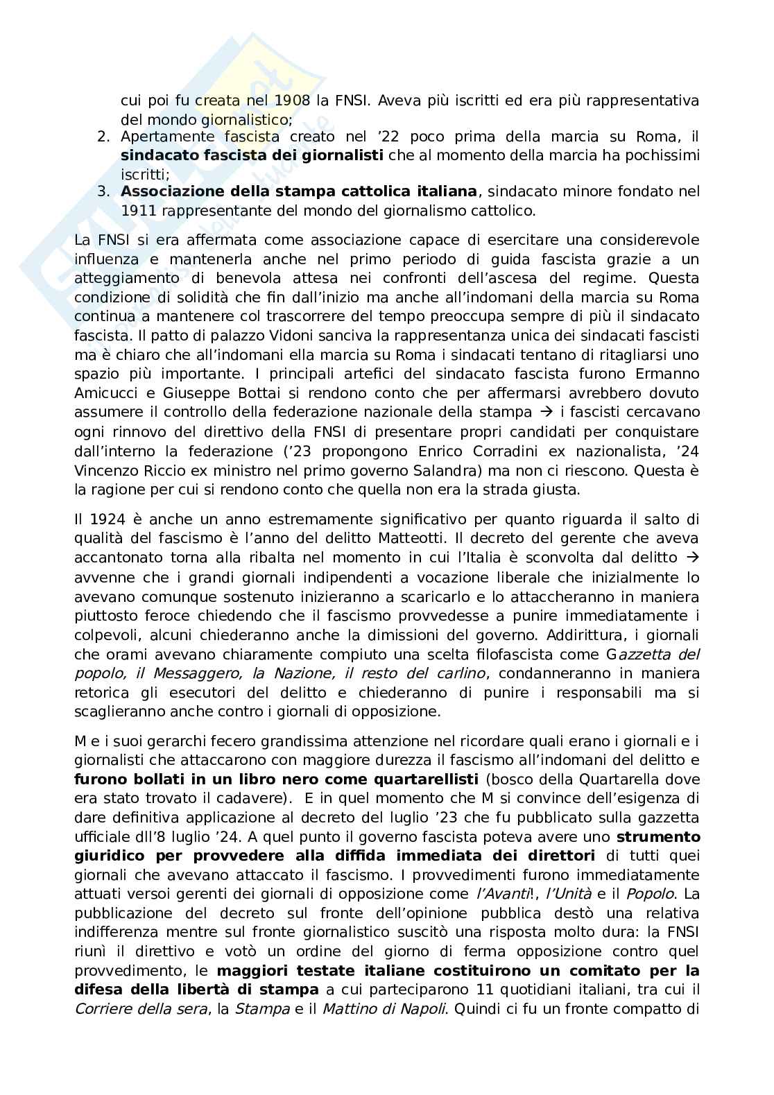 Storia del giornalismo e della comunicazione politica Pag. 46