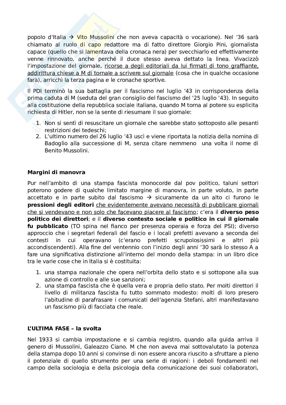 Storia del giornalismo e della comunicazione politica Pag. 61