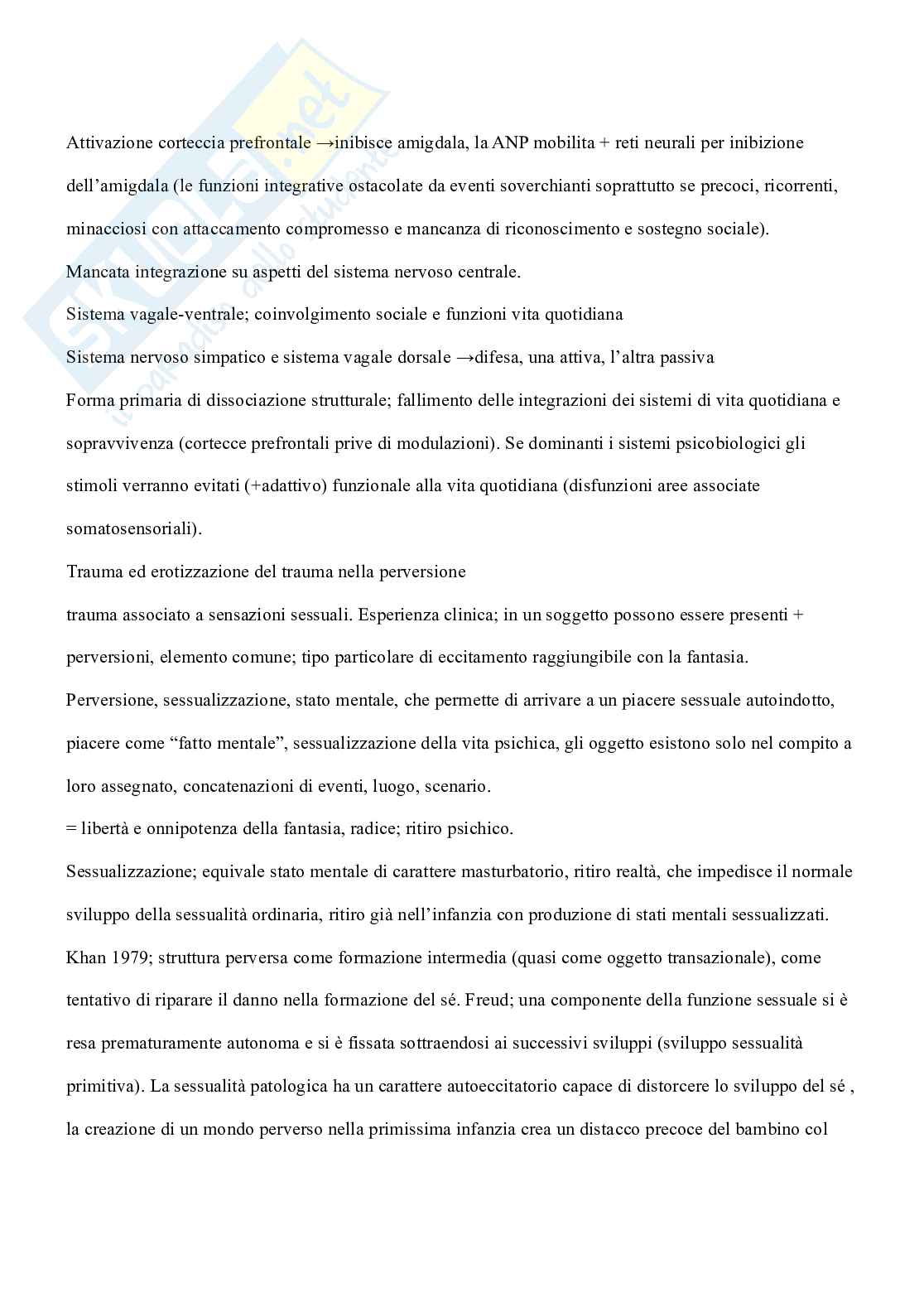Trauma e psicopatologia (disregolazione affettiva e dissociazione ) Pag. 21