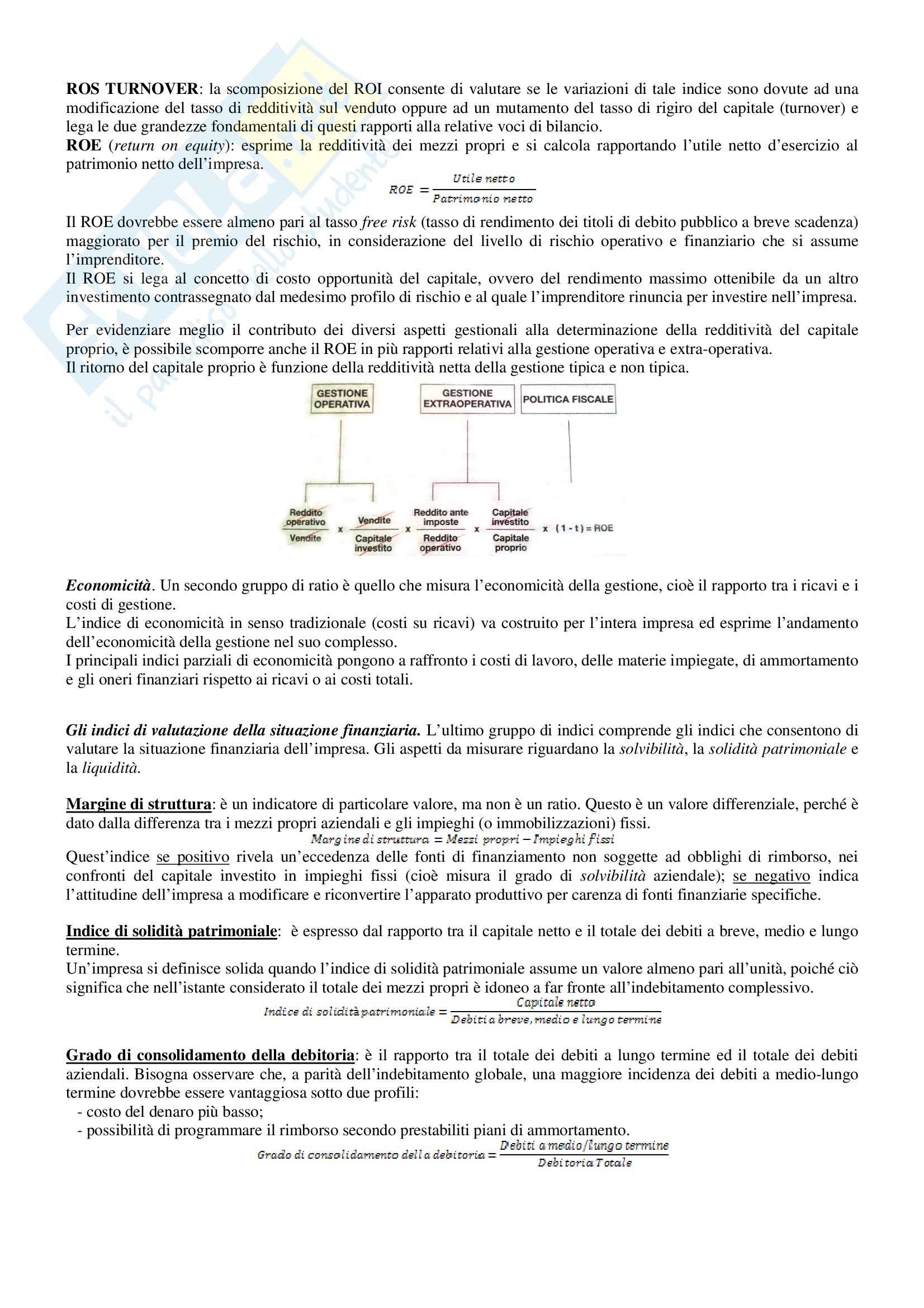 Riassunto esame Economia e Gestione delle Imprese, prof. Sorrentino, libro consigliato Elementi di Economia e Gestione delle Imprese, Sciarelli Pag. 61