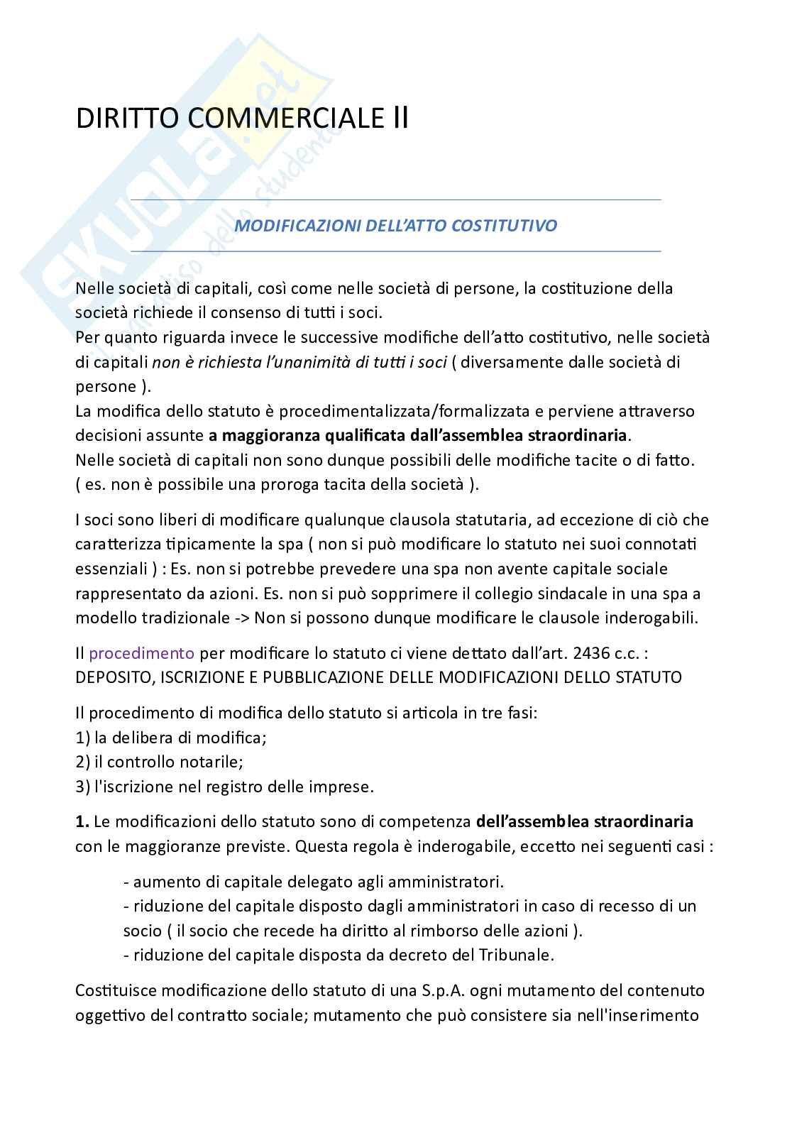 Diritto commerciale e dell’economia II Pag. 1