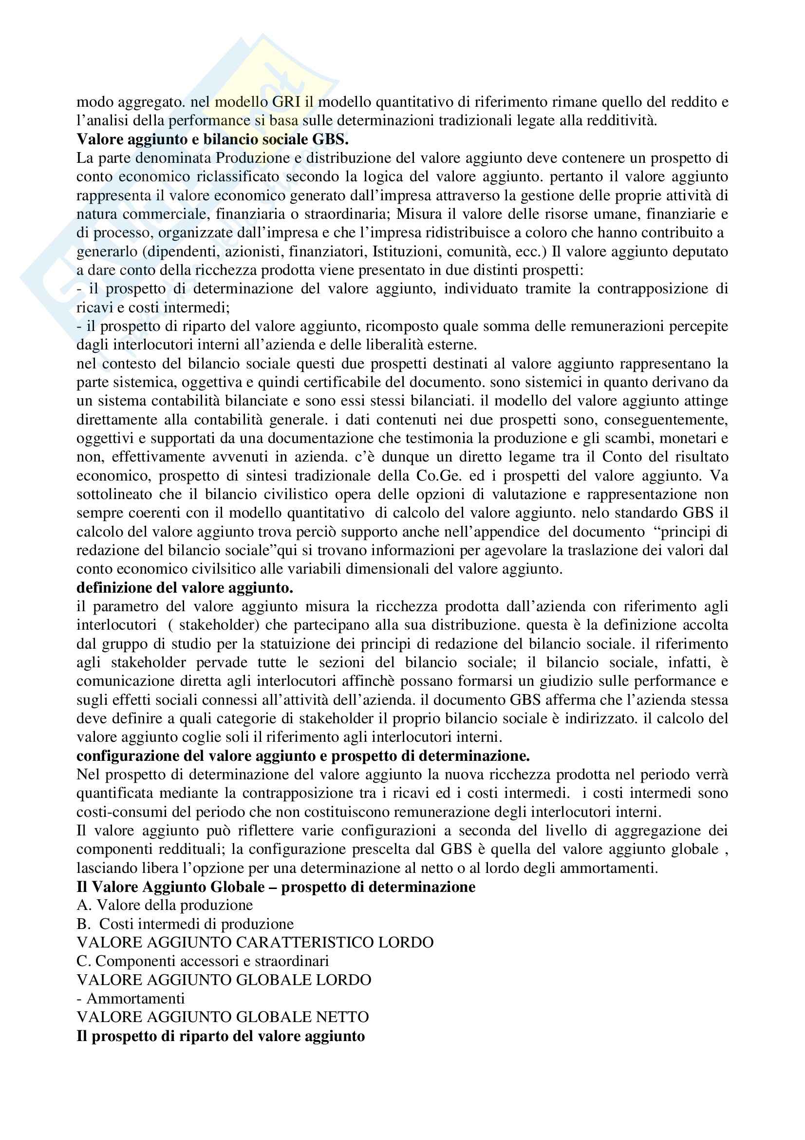 Strategie politiche ed etica d'impresa - il bilancio sociale d'impresa Pag. 6