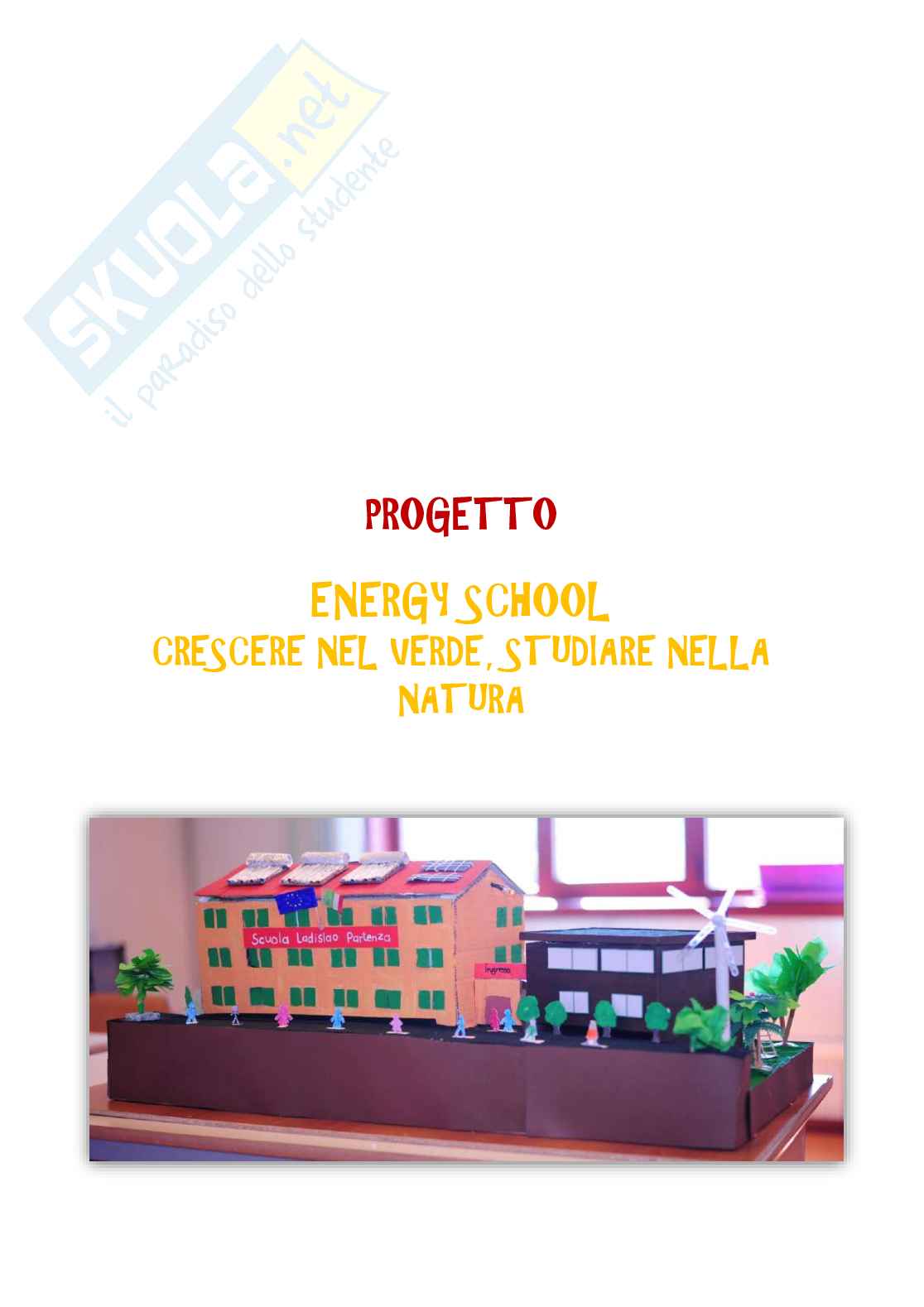 Esempio uda lezione simulata per la scuola primaria e concorsi pubblici inglese titolo energy school Pag. 1