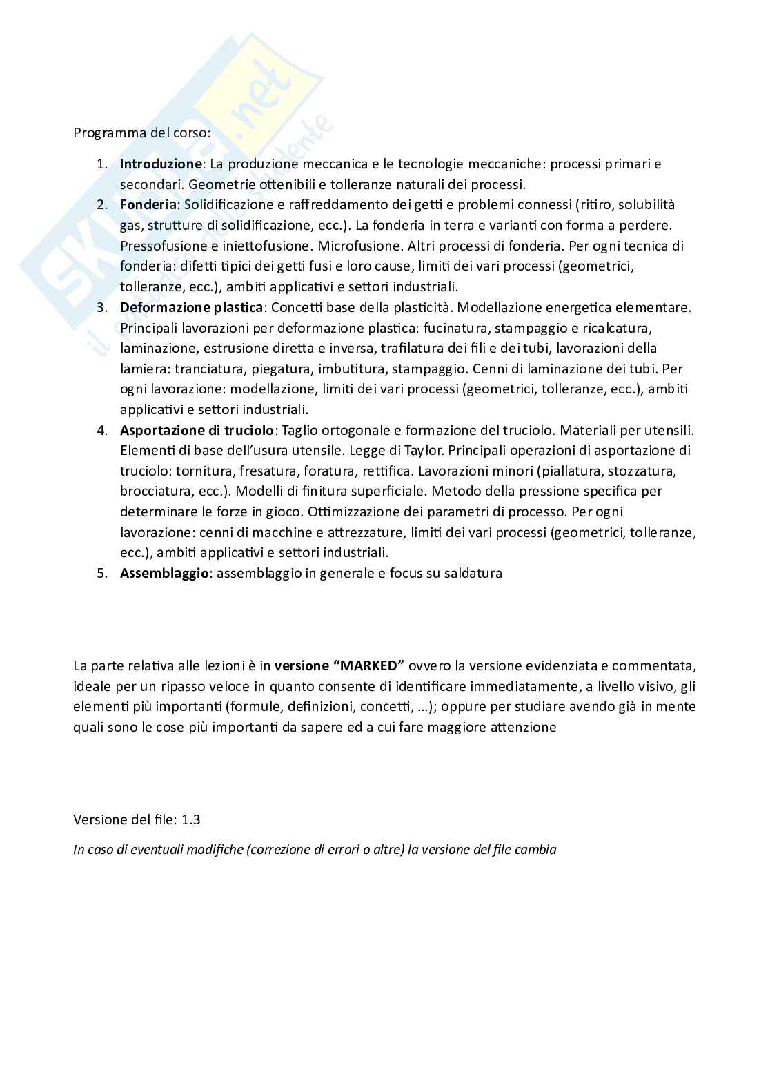 Appunti completi lezioni di Tecnologia meccanica - Parte 2 Pag. 2