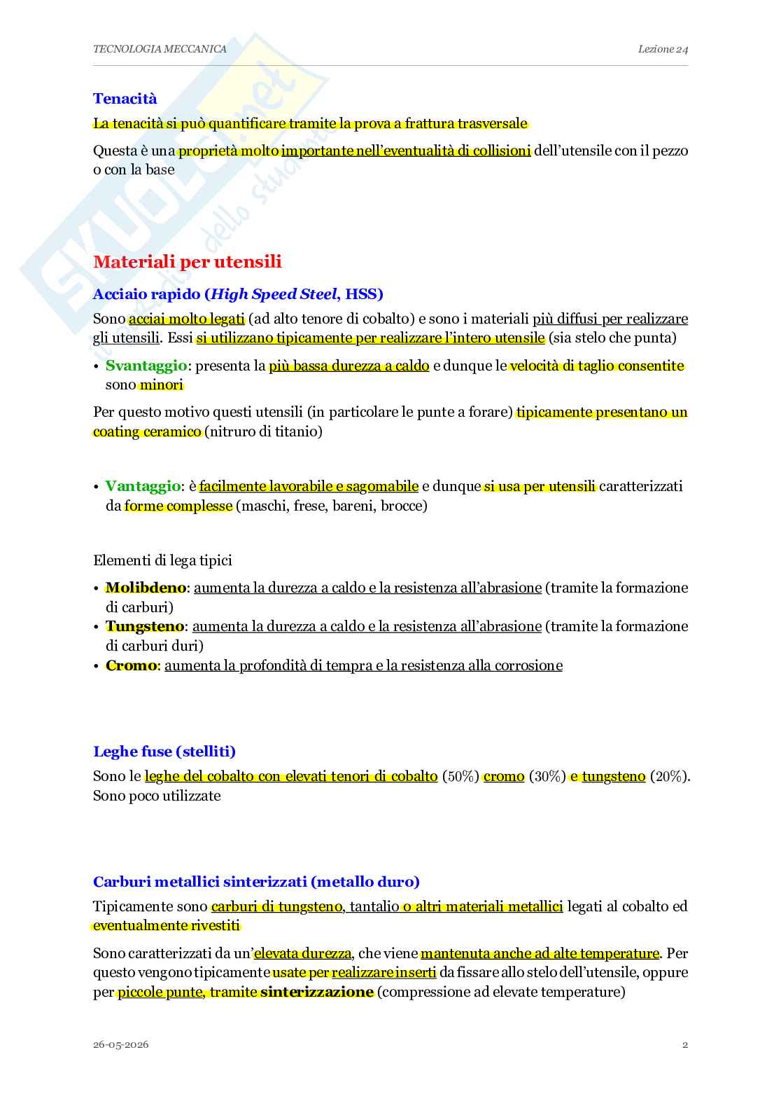 Appunti completi lezioni di Tecnologia meccanica - Parte 2 Pag. 56