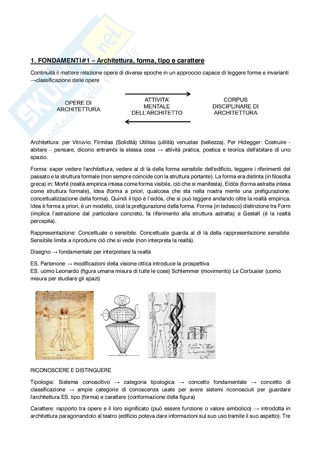 Appunti esame - Caratteri tipologici dell'architettura  Pag. 2