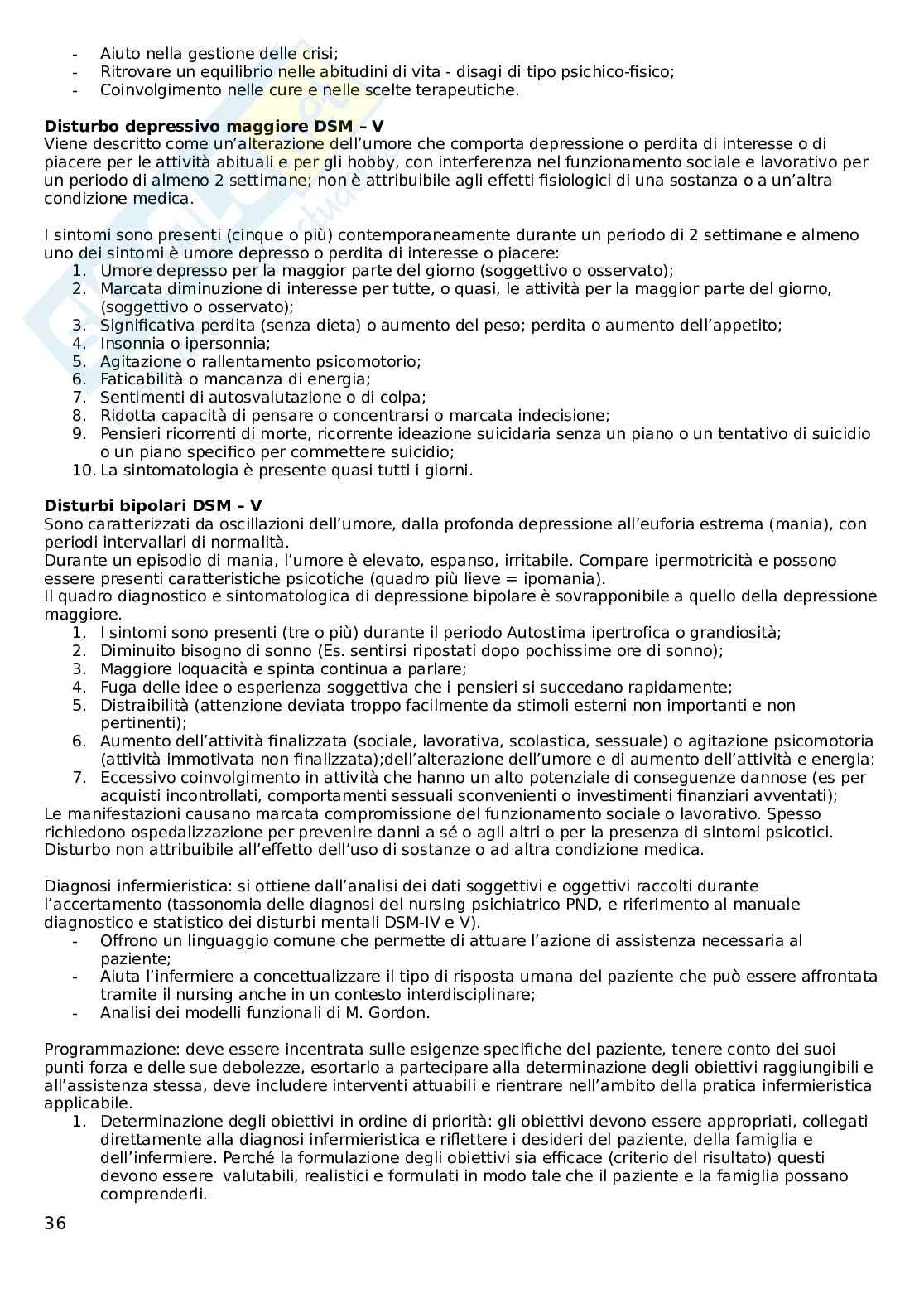 Infermieristica nella salute mentale e psichiatrica Pag. 36