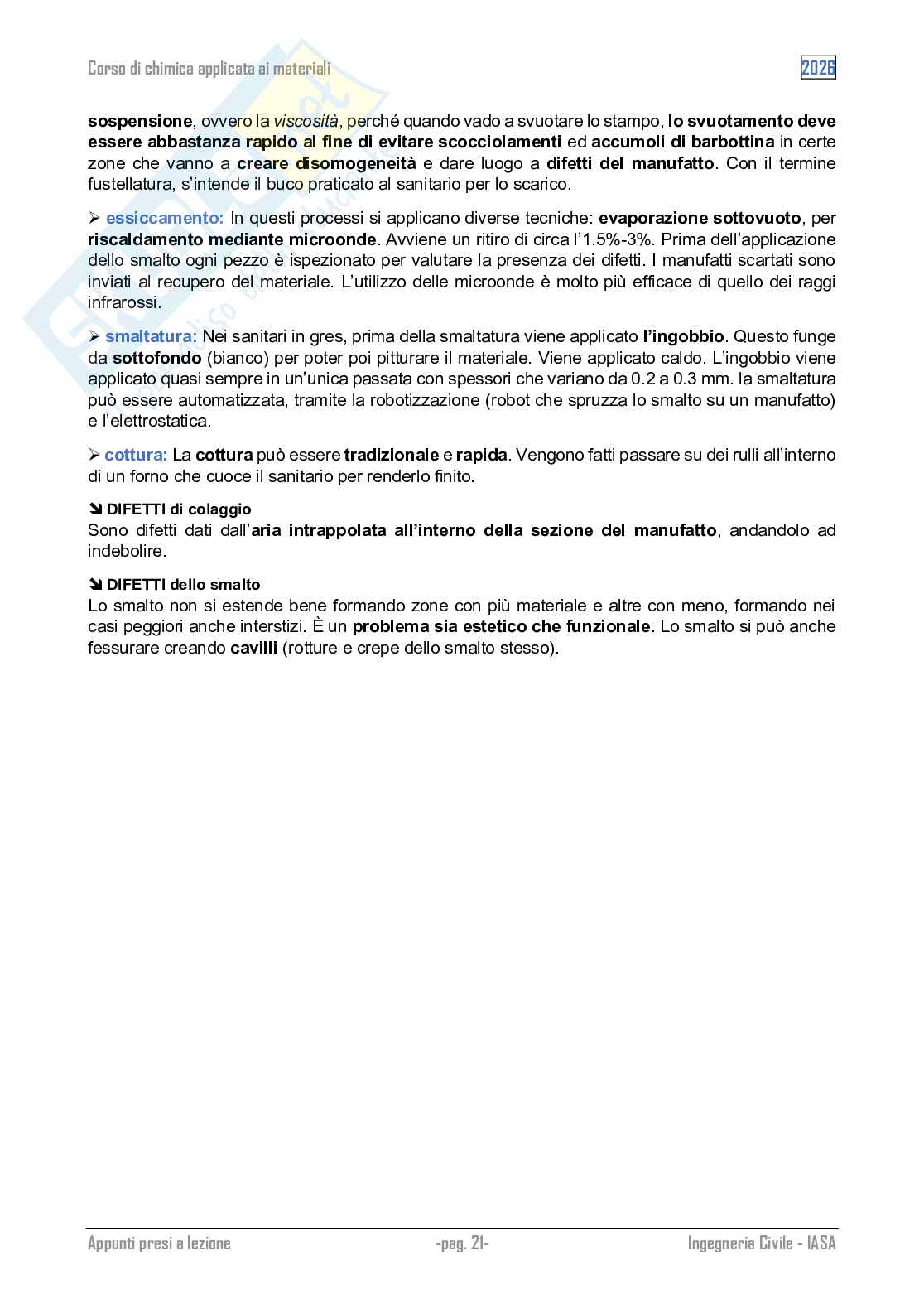 Chimica applicata ai materiali - appunti Pag. 21