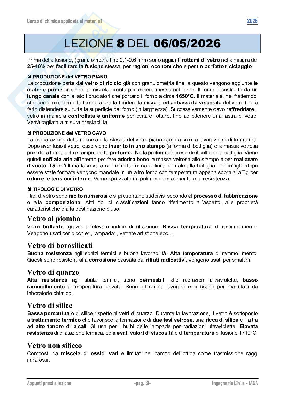 Chimica applicata ai materiali - appunti Pag. 31