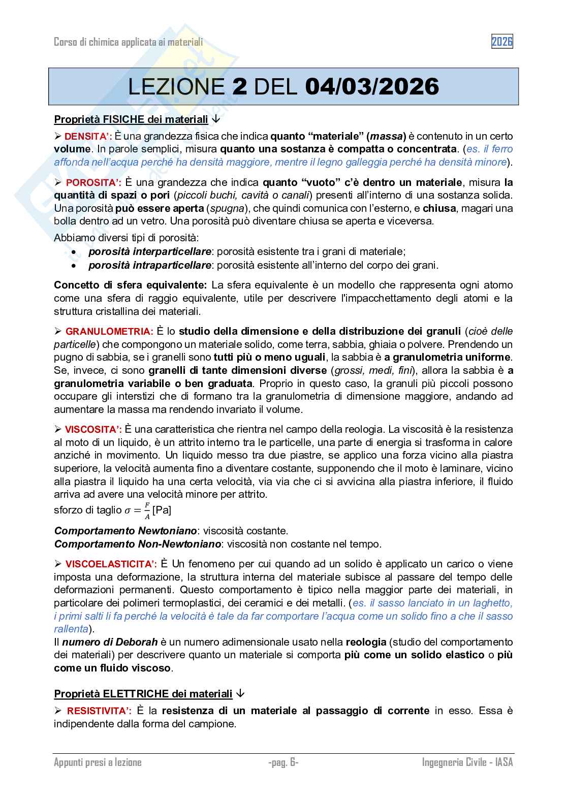 Chimica applicata ai materiali - appunti Pag. 6