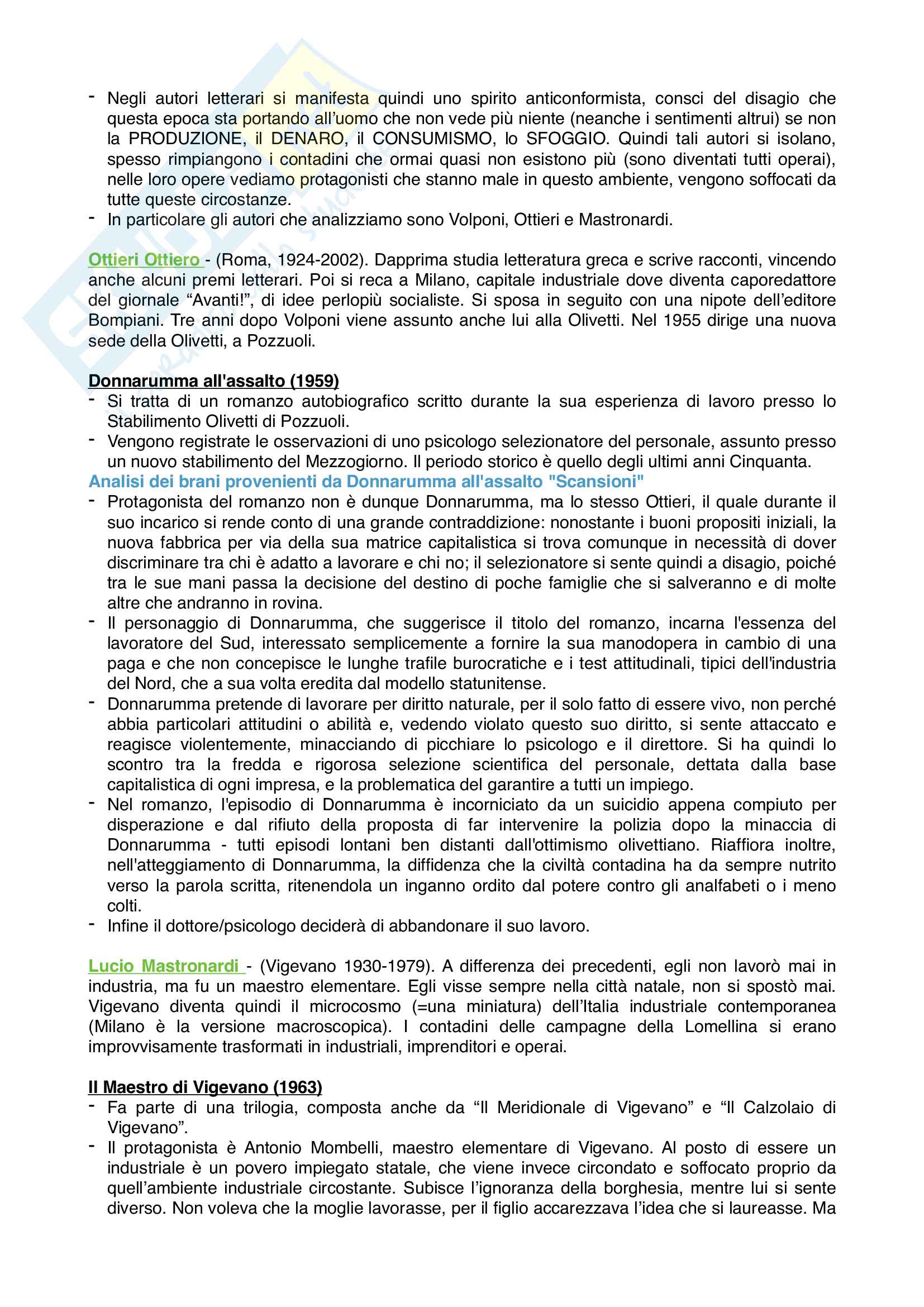 Riassunto esame letteratura, prof.ssa Zangrandi, libro ...