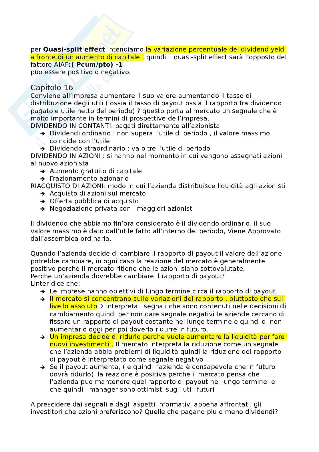 Finanza aziendale Pag. 41