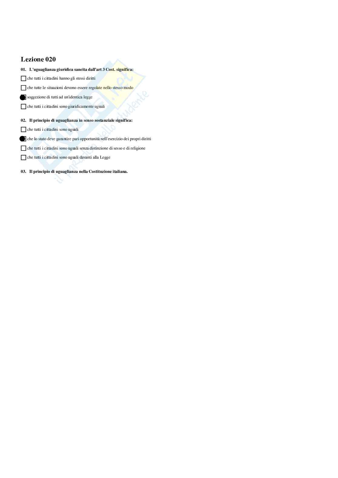 Paniere Diritto dell'informazione e della comunicazione - Risposte multiple - aggiornato (2025) Pag. 21