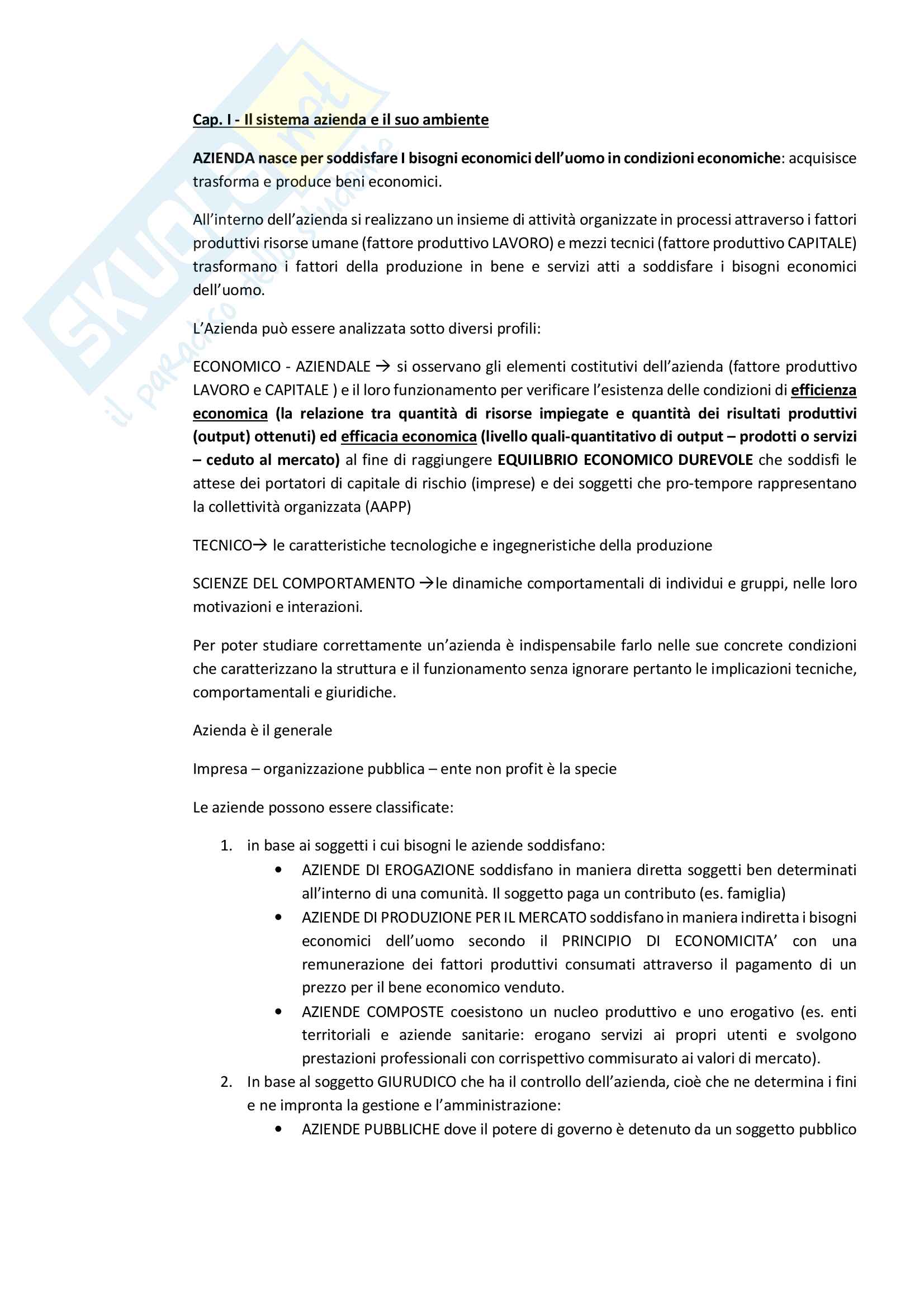 Economia aziendale Pag. 1